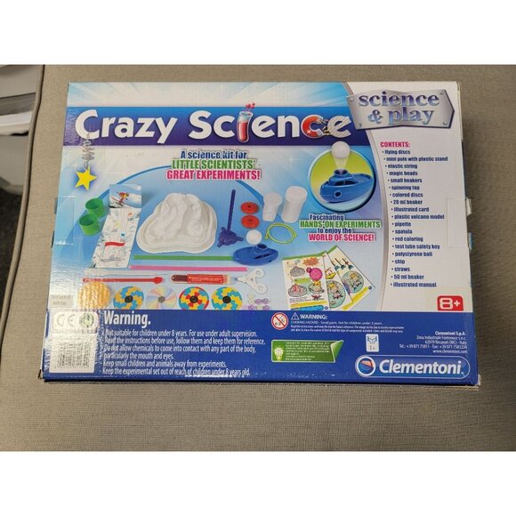 Crazy Science Science & Play Kit By Clementoni - Fun Experiments For Kids Ages 8 - Picture 2 of 2